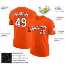 Load image into Gallery viewer, Custom Orange White-Navy Performance T-Shirt