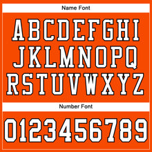 Load image into Gallery viewer, Custom Orange White-Black Mesh Authentic Football Jersey