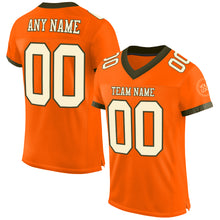 Load image into Gallery viewer, Custom Orange Cream-Olive Mesh Authentic Football Jersey