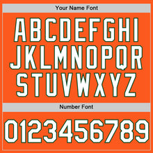 Load image into Gallery viewer, Custom Orange White-Green Mesh Authentic Throwback Baseball Jersey