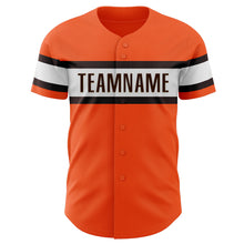 Load image into Gallery viewer, Custom Orange Brown-White Authentic Baseball Jersey