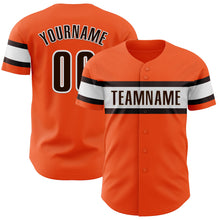 Load image into Gallery viewer, Custom Orange Brown-White Authentic Baseball Jersey