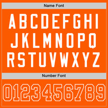 Load image into Gallery viewer, Custom Orange White Mesh Authentic Throwback Football Jersey