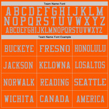 Load image into Gallery viewer, Custom Orange White-Gray Mesh Authentic Throwback Football Jersey