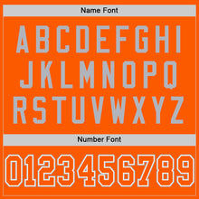 Load image into Gallery viewer, Custom Orange White-Gray Mesh Authentic Throwback Football Jersey