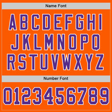 Load image into Gallery viewer, Custom Orange Purple-White Mesh Authentic Throwback Football Jersey