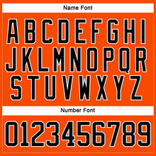 Load image into Gallery viewer, Custom Orange Black-White Hockey Lace Neck Jersey