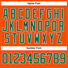 Load image into Gallery viewer, Custom Orange Kelly Green-White Hockey Lace Neck Jersey