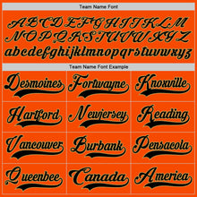 Load image into Gallery viewer, Custom Orange Black-Old Gold Hockey Lace Neck Jersey