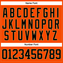 Load image into Gallery viewer, Custom Orange Black-Old Gold Hockey Lace Neck Jersey