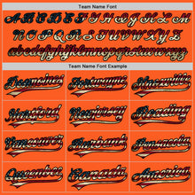 Load image into Gallery viewer, Custom Orange Vintage USA Flag-Black Authentic Throwback Baseball Jersey