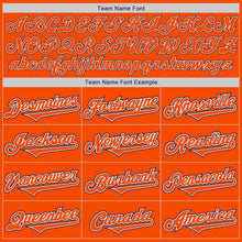 Load image into Gallery viewer, Custom Orange White-Navy Authentic Baseball Jersey
