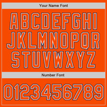 Load image into Gallery viewer, Custom Orange White-Navy Authentic Baseball Jersey