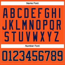 Load image into Gallery viewer, Custom Orange Navy-Old Gold Hockey Jersey