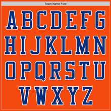 Load image into Gallery viewer, Custom Orange Royal-White Authentic Baseball Jersey