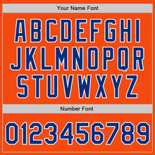 Load image into Gallery viewer, Custom Orange Royal-White Authentic Baseball Jersey