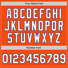 Load image into Gallery viewer, Custom Orange White-Royal Authentic Baseball Jersey