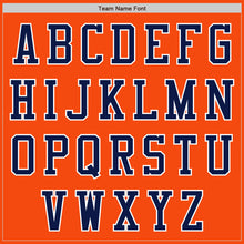 Load image into Gallery viewer, Custom Orange Navy-White Authentic Baseball Jersey