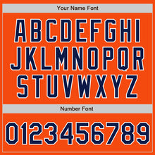 Load image into Gallery viewer, Custom Orange Navy-White Authentic Baseball Jersey