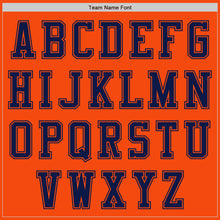 Load image into Gallery viewer, Custom Orange Navy Authentic Baseball Jersey