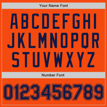 Load image into Gallery viewer, Custom Orange Navy Authentic Baseball Jersey