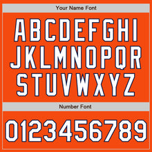 Load image into Gallery viewer, Custom Orange White-Navy Authentic Baseball Jersey