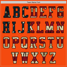 Load image into Gallery viewer, Custom Orange Vintage USA Flag-Black Authentic Baseball Jersey