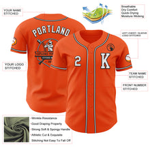 Load image into Gallery viewer, Custom Orange White-Black Authentic Baseball Jersey