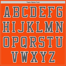 Load image into Gallery viewer, Custom Orange Steel Gray-White Authentic Baseball Jersey