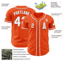 Load image into Gallery viewer, Custom Orange White-Gray Authentic Baseball Jersey