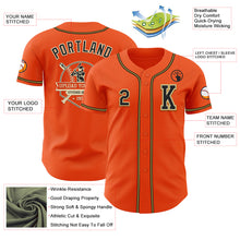 Load image into Gallery viewer, Custom Orange Black Cream-Old Gold Authentic Baseball Jersey
