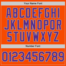 Load image into Gallery viewer, Custom Orange Purple-Gray Authentic Throwback Basketball Jersey
