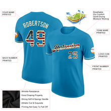 Load image into Gallery viewer, Custom Panther Blue Vintage USA Flag-City Cream Performance T-Shirt