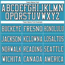 Load image into Gallery viewer, Custom Panther Blue White-Black Mesh Authentic Football Jersey