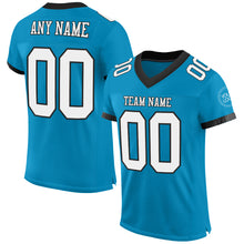 Load image into Gallery viewer, Custom Panther Blue White-Black Mesh Authentic Football Jersey