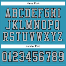 Load image into Gallery viewer, Custom Panther Blue Gray-Black Mesh Authentic Football Jersey