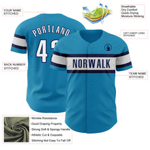 Load image into Gallery viewer, Custom Panther Blue White-Navy Authentic Baseball Jersey