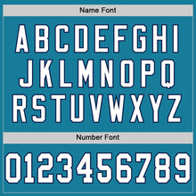 Load image into Gallery viewer, Custom Panther Blue White=Navy Mesh Authentic Throwback Football Jersey