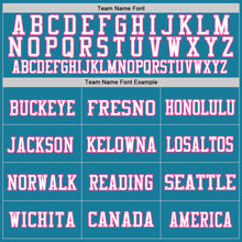 Load image into Gallery viewer, Custom Panther Blue Pink-White Mesh Authentic Throwback Football Jersey