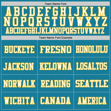 Load image into Gallery viewer, Custom Panther Blue White-Gold Mesh Authentic Throwback Football Jersey