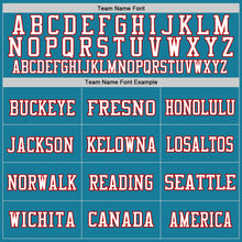 Load image into Gallery viewer, Custom Panther Blue White-Red Mesh Authentic Throwback Football Jersey