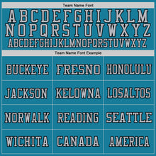 Load image into Gallery viewer, Custom Panther Blue Gray-Black Mesh Authentic Throwback Football Jersey