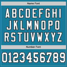 Load image into Gallery viewer, Custom Panther Blue White-Black Mesh Authentic Throwback Football Jersey