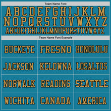 Load image into Gallery viewer, Custom Panther Blue Old Gold-Black Mesh Authentic Throwback Football Jersey