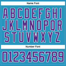 Load image into Gallery viewer, Custom Panther Blue Purple-White Hockey Lace Neck Jersey