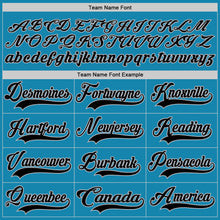 Load image into Gallery viewer, Custom Panther Blue Black-Gray Hockey Jersey