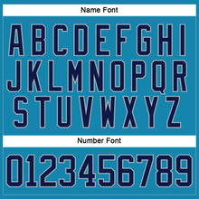 Load image into Gallery viewer, Custom Panther Blue Navy-Gray Hockey Jersey