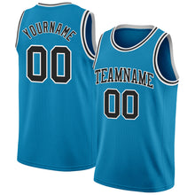 Load image into Gallery viewer, Custom Panther Blue Black-White Authentic Basketball Jersey