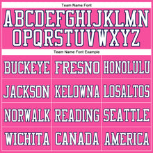 Load image into Gallery viewer, Custom Pink White-Navy Mesh Authentic Football Jersey