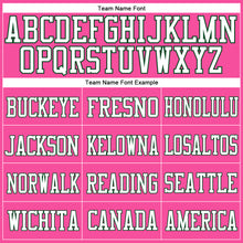 Load image into Gallery viewer, Custom Pink White-Green Mesh Authentic Football Jersey